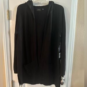 Cyrus Elegant Black Knitwear with hood XL